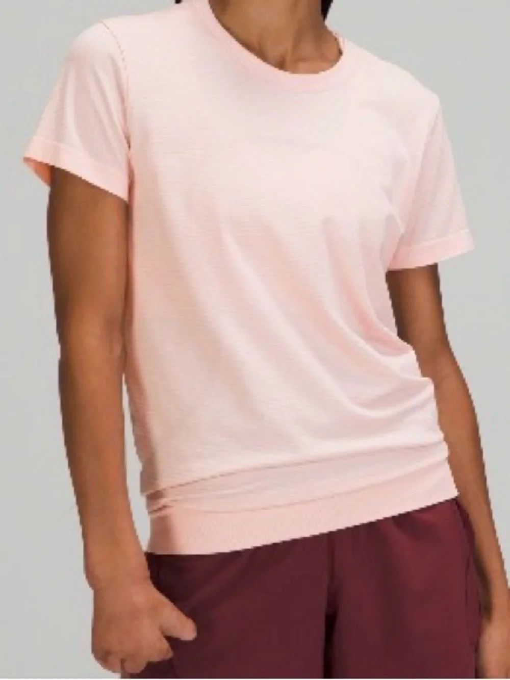 lululemon athletica Pale Pink Swiftly relaxed fit Short Sleeve top